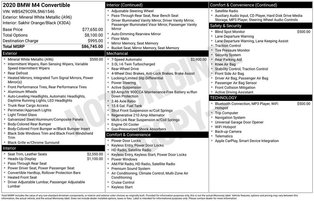 Used 2020 BMW M4 Base image 43