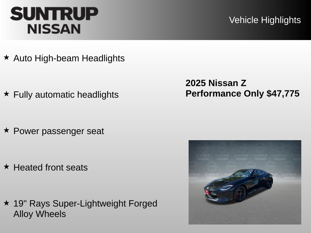 Used 2025 Nissan Z Performance w/ Floor Mat Package RWD image 16
