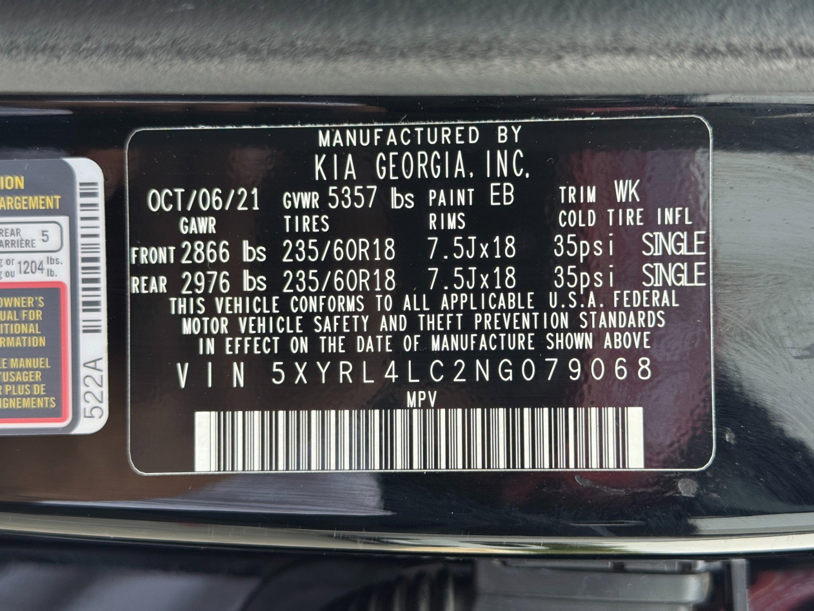 Used 2022 Kia Sorento S w/ Panoramic Sunroof Package FWD image 45