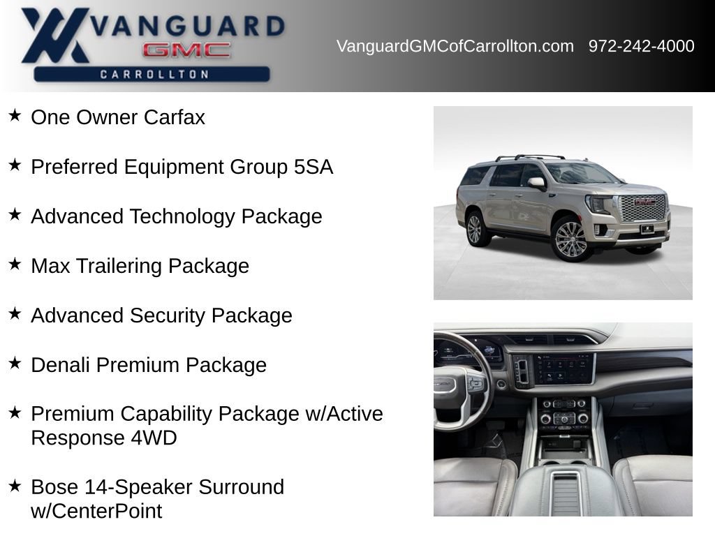 Used 2022 GMC Yukon XL Denali w/ Denali Premium Package AWD/4WD image 6