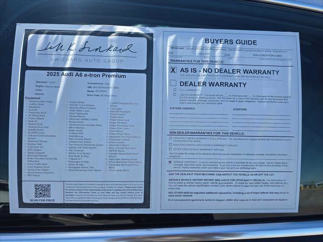 Used 2025 Audi A6 e-tron Premium Plus w/ Premium Plus AWD/4WD image 17