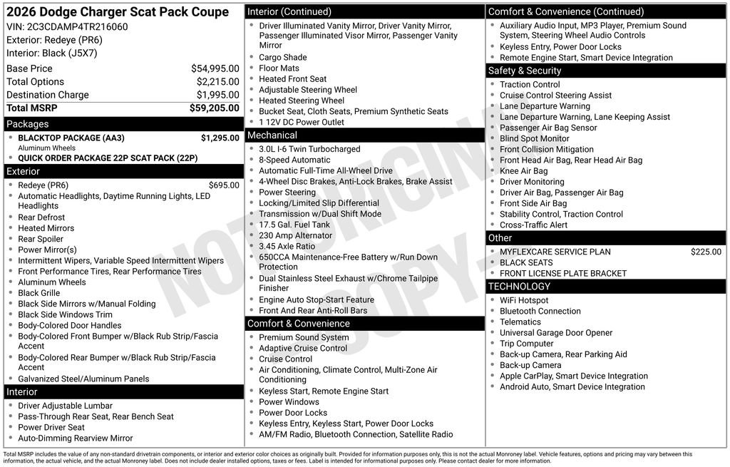 New 2026 Dodge Charger Scat Pack w/ Blacktop Package image 2