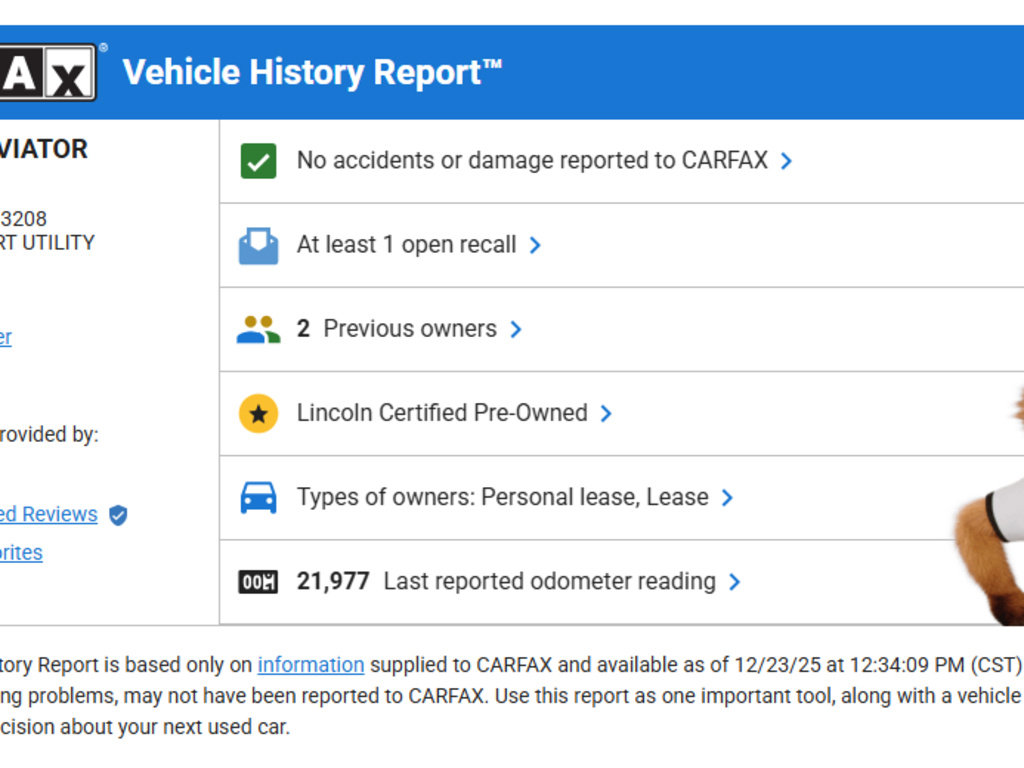 Certified 2024 Lincoln Aviator Reserve w/ Elements Package Plus image 3