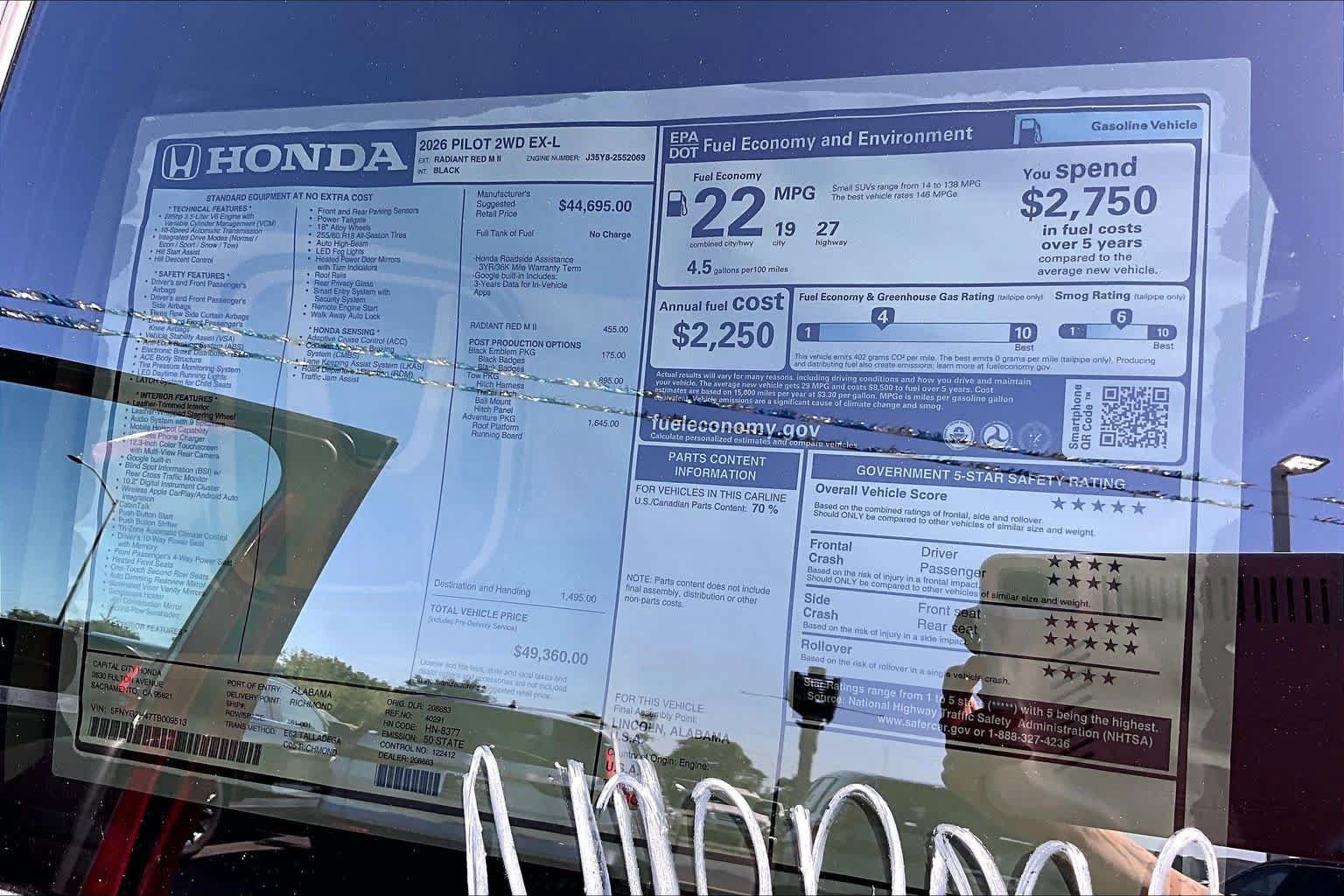 New 2026 Honda Pilot EX-L image 22