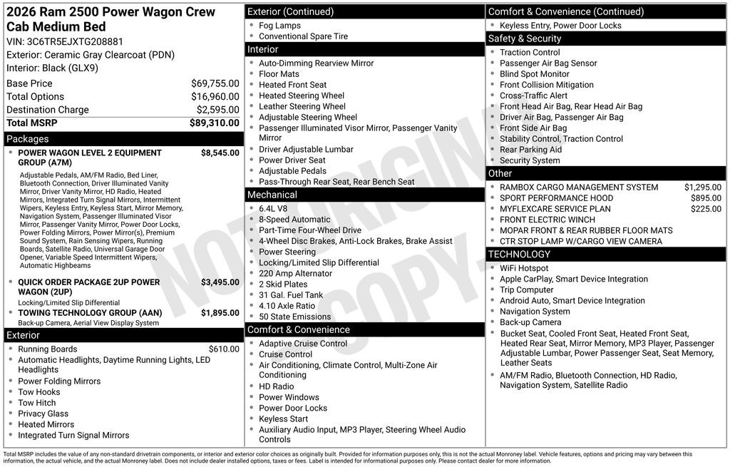 New 2026 RAM 2500 Power Wagon AWD/4WD image 5