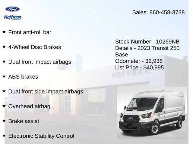 Used 2023 Ford Transit 250 Medium Roof AWD w/ Load Area Protection Package image 4