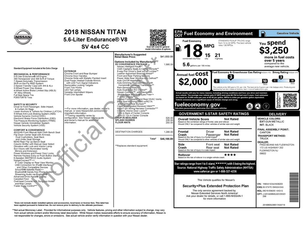 Used 2018 Nissan Titan SV w/ SV Convenience Package image 2