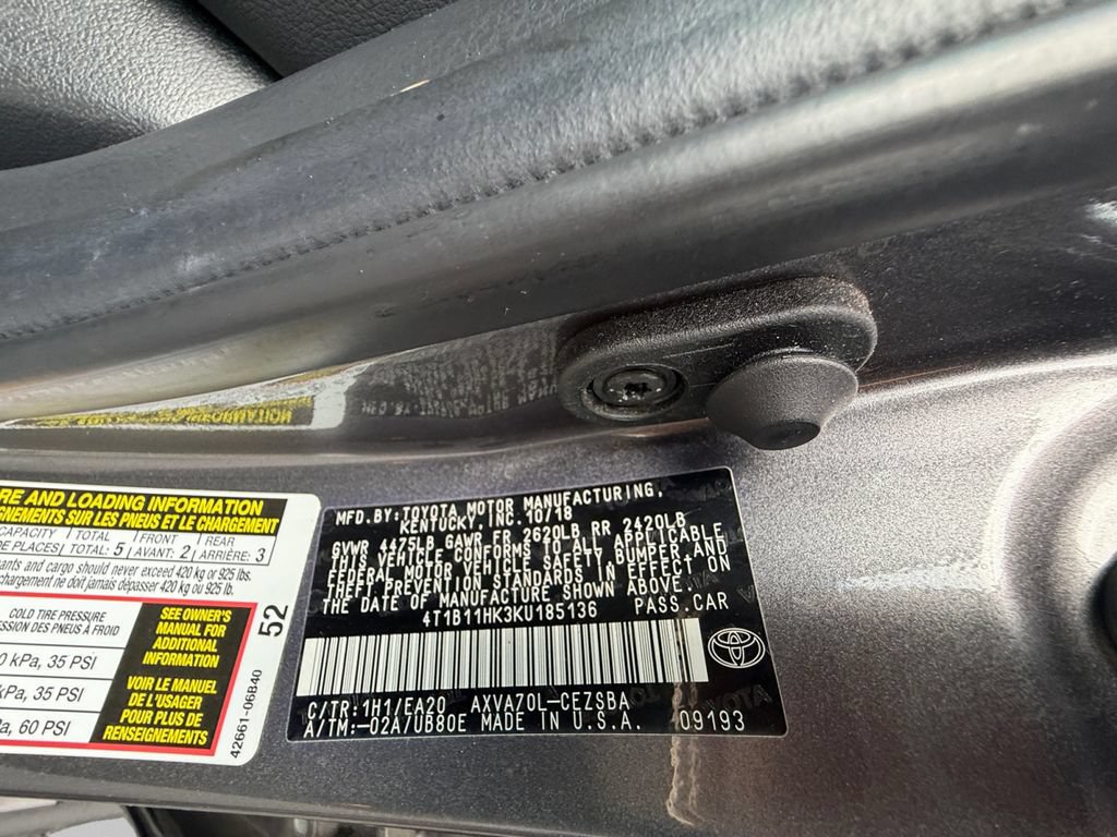 Used 2019 Toyota Camry SE FWD image 34