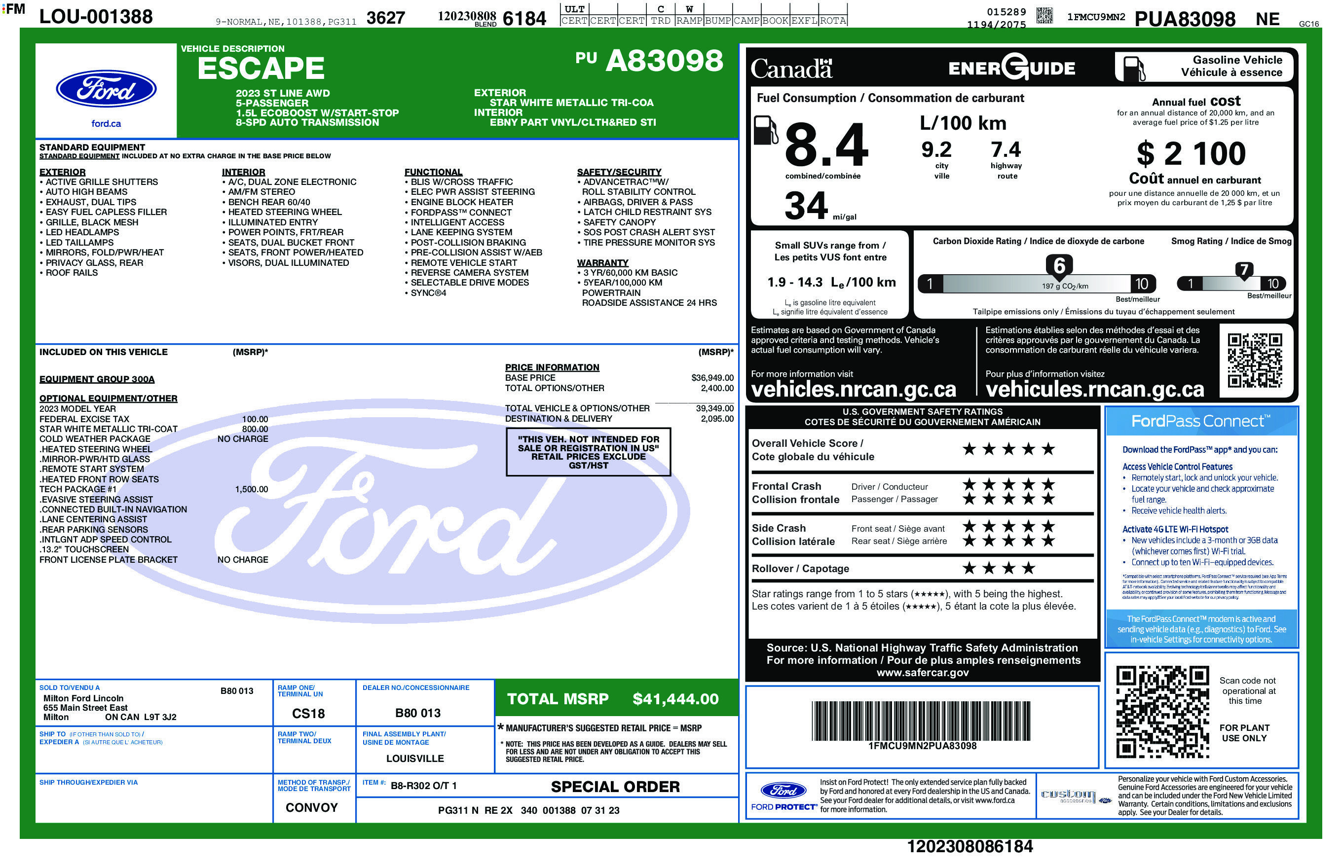 Used 2023 Ford Escape ST-Line w/ Tech Pack #1 AWD/4WD image 3