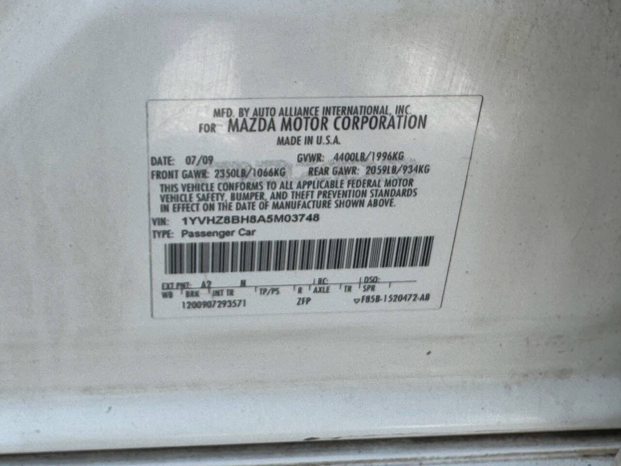 Used 2010 MAZDA MAZDA6 i Sport image 53