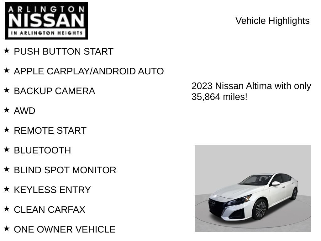 Certified 2023 Nissan Altima 2.5 SV AWD/4WD image 7