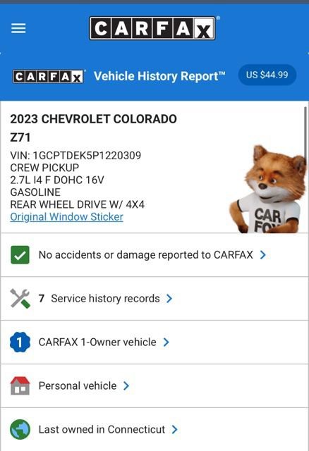 Used 2023 Chevrolet Colorado Z71 w/ Z71 Convenience Package 2 image 3