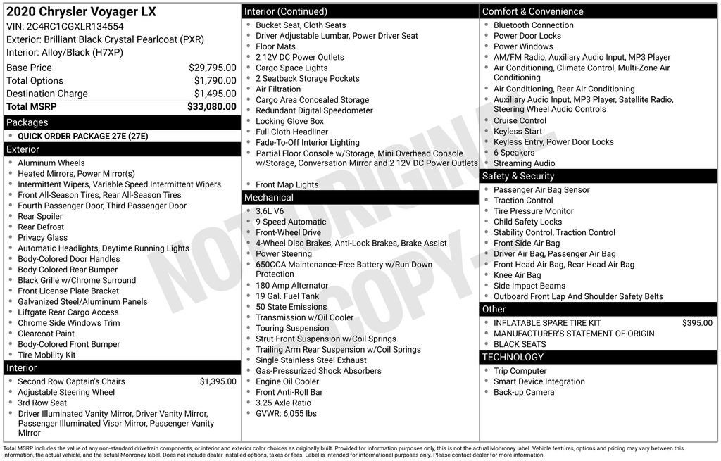 Used 2020 Chrysler Voyager LX image 36