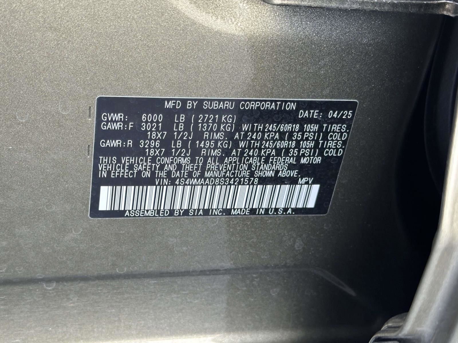 Certified 2025 Subaru Ascent Premium image 29