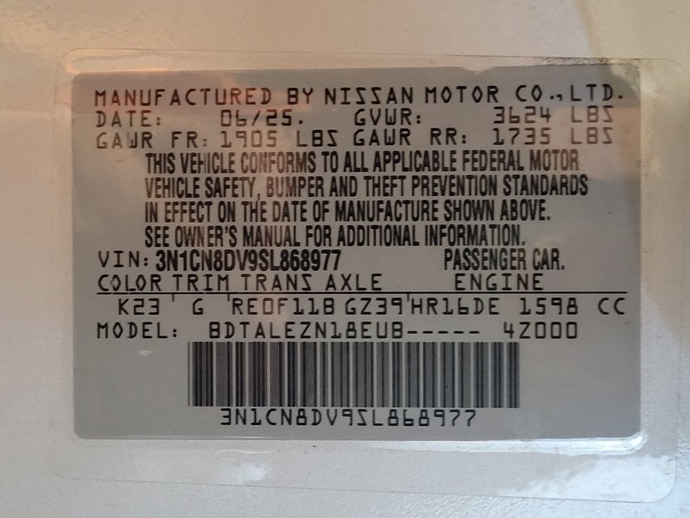 Used 2025 Nissan Versa S w/ Trunk Package FWD image 33