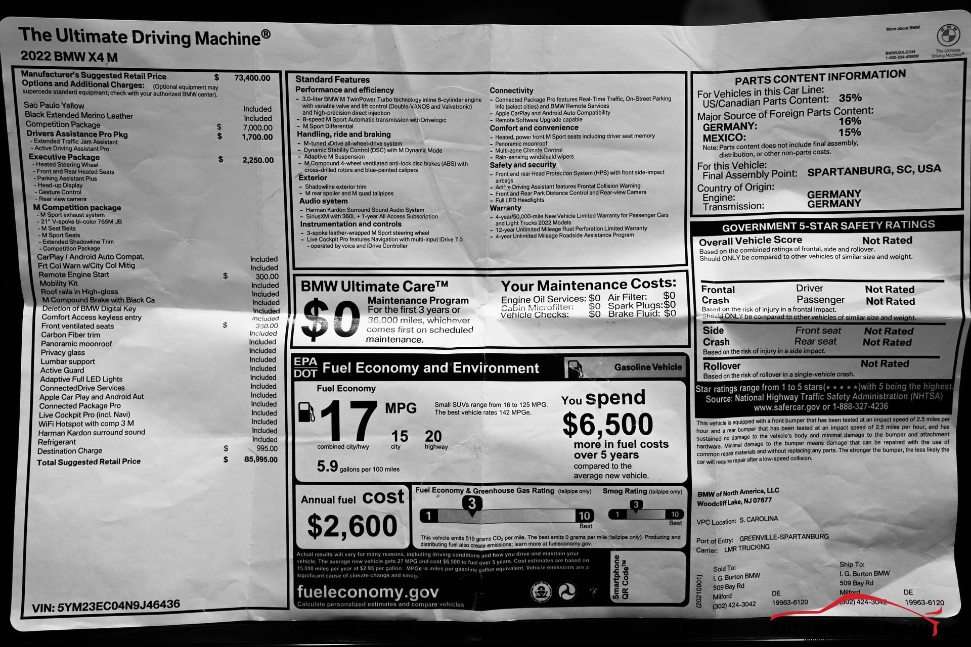 Used 2022 BMW X4 M w/ Competition Package image 80