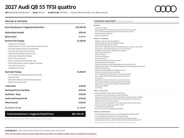 New 2027 Audi Q8 Premium Plus AWD/4WD image 17