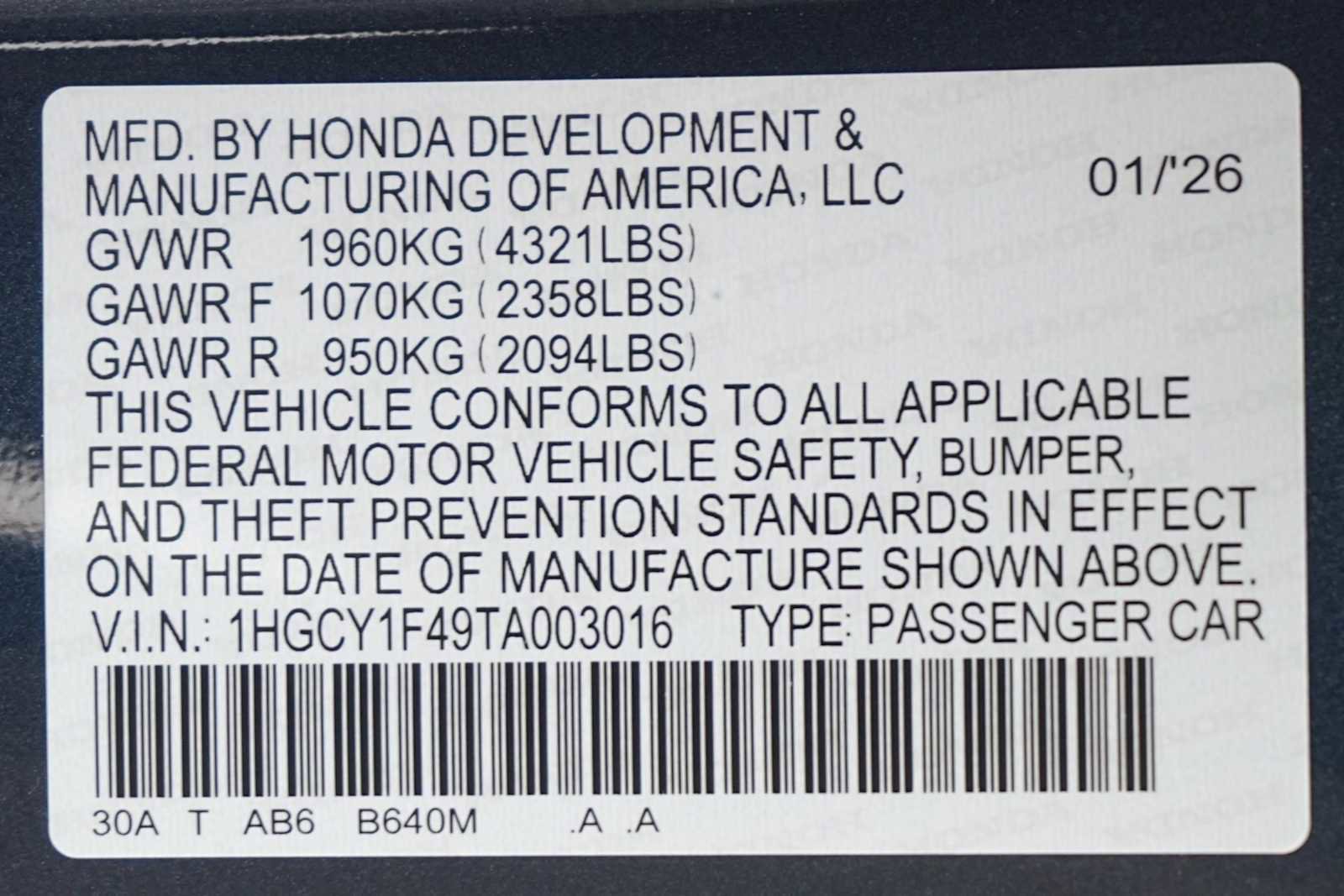 Used 2026 Honda Accord SE image 30