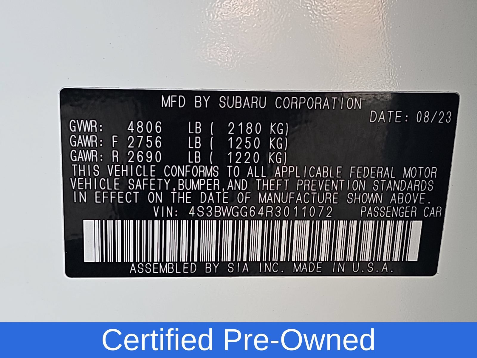 Certified 2024 Subaru Legacy Sport AWD/4WD image 39