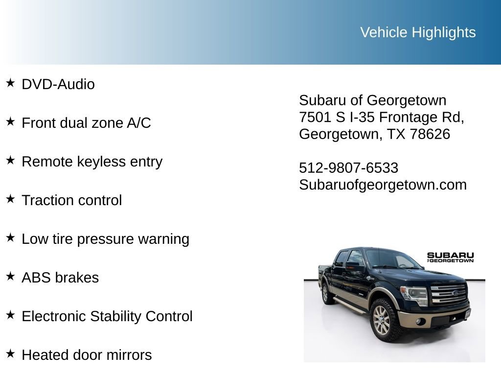 Used 2013 Ford F150 King Ranch w/ King Ranch Luxury Pkg AWD/4WD image 10