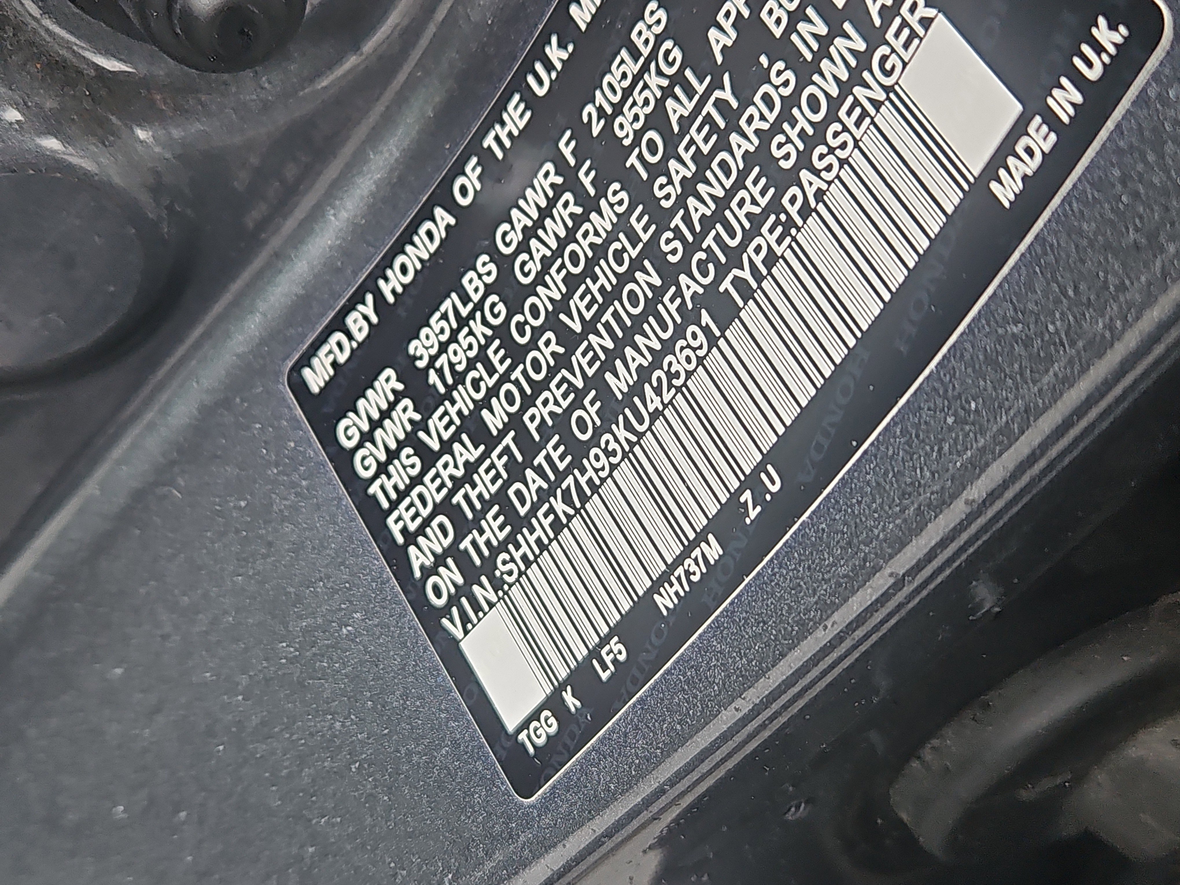 Used 2019 Honda Civic Sport Touring image 7