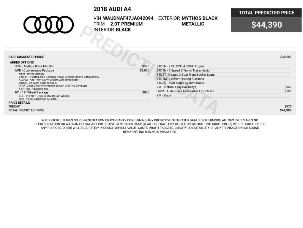 Used 2018 Audi A4 2.0T Premium w/ Convenience Package AWD/4WD image 2