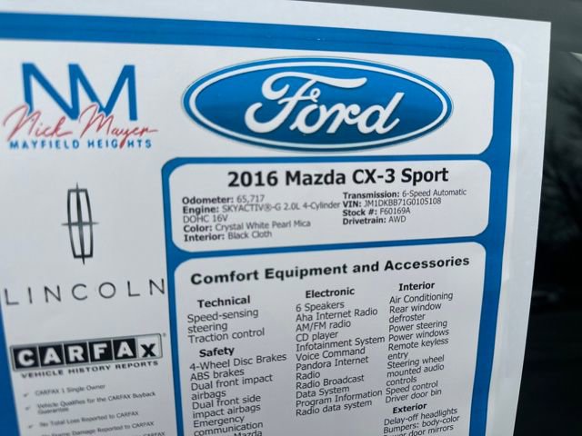 Used 2016 MAZDA CX-3 Sport image 29