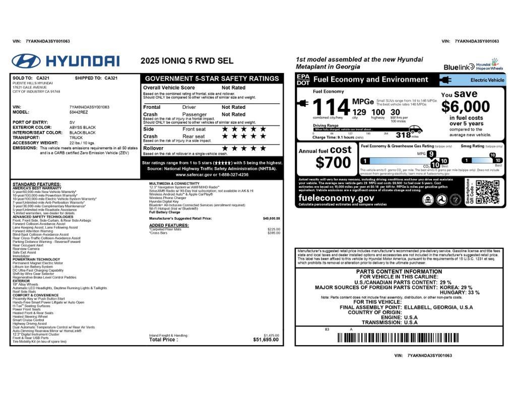 Used 2025 Hyundai Ioniq 5 SEL RWD image 2