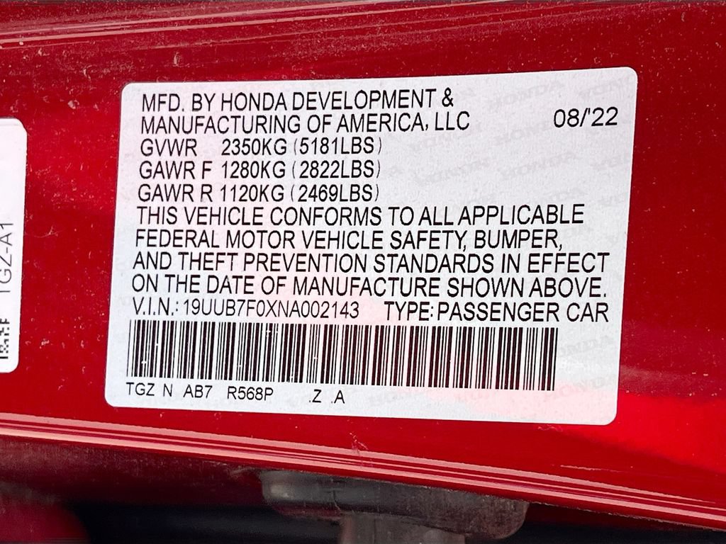 Used 2022 Acura TLX Type S AWD/4WD image 34