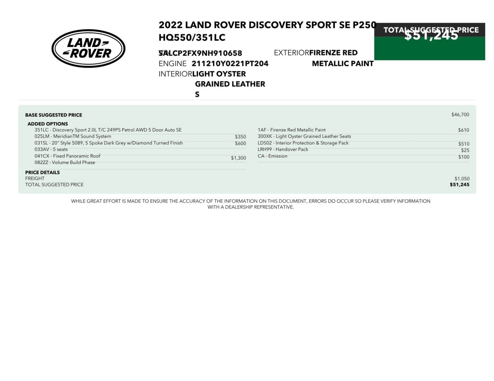 Used 2022 Land Rover Discovery Sport SE AWD/4WD image 2