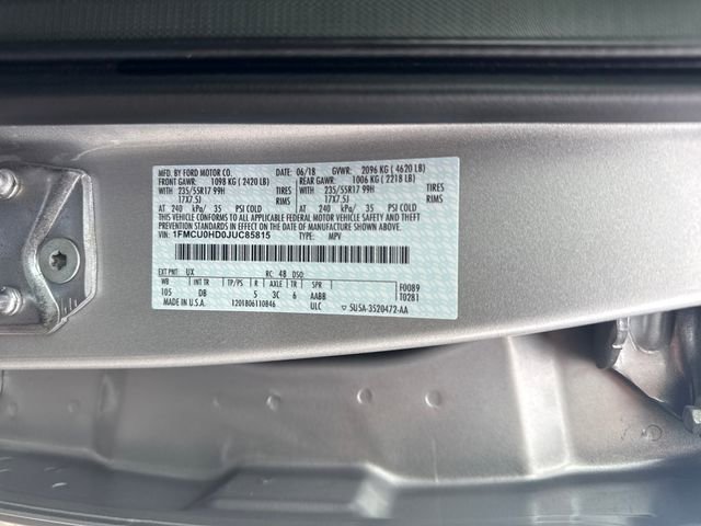 Used 2018 Ford Escape SEL w/ Ford Safe & Smart Package FWD image 34