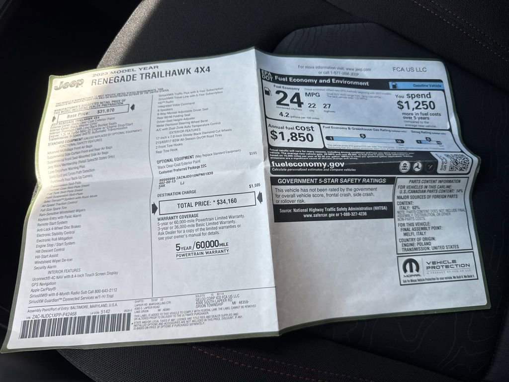 Used 2023 Jeep Renegade Trailhawk image 42