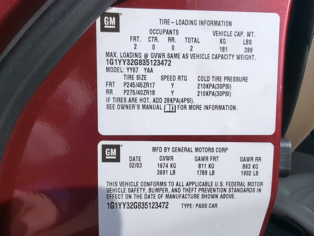 Used 2003 Chevrolet Corvette Convertible w/ Preferred Equipment Group1 image 38