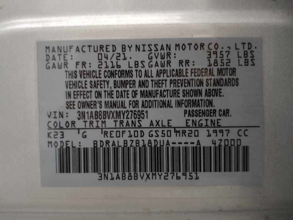 Used 2021 Nissan Sentra S w/ Trunk Package FWD image 33