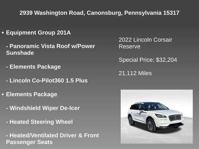 Used 2022 Lincoln Corsair Reserve w/ Equipment Group 201A image 9