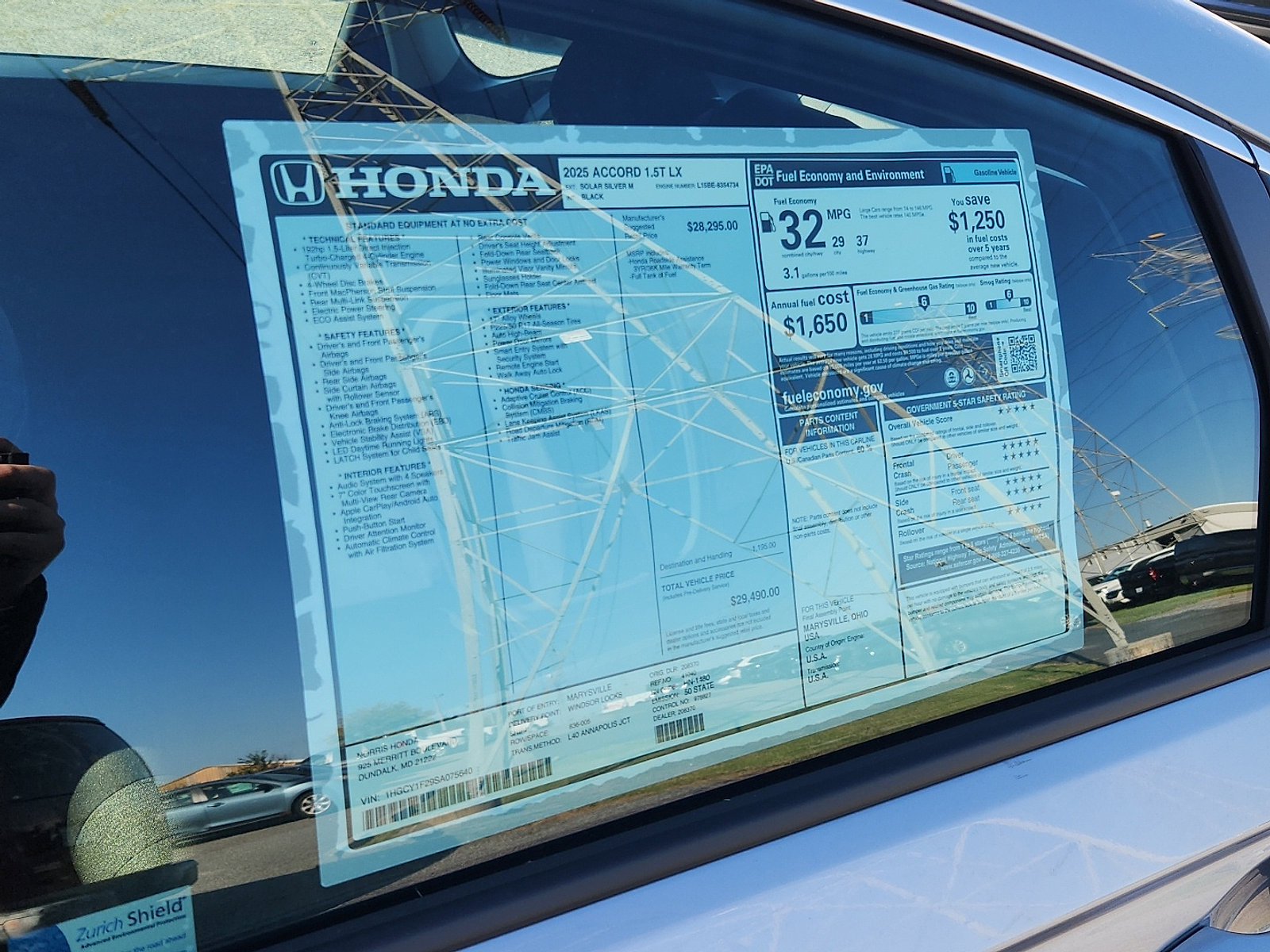 New 2025 Honda Accord LX image 17