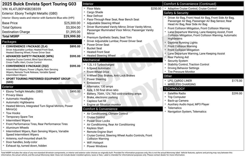 Used 2025 Buick Envista Sport Touring w/ Convenience I Package image 10