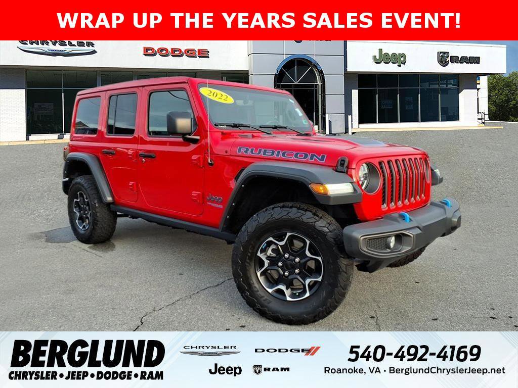 Used 2022 Jeep Wrangler Unlimited Rubicon 4xe w/ Cold Weather Group image 1