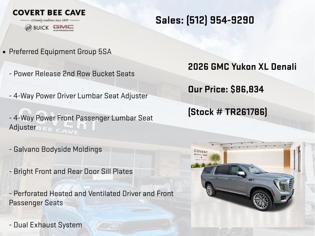 New 2026 GMC Yukon XL Denali w/ Sun & Power Step Package AWD/4WD image 7