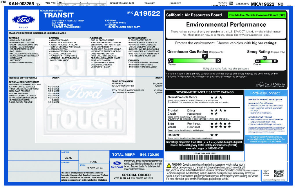 Used 2021 Ford Transit 350 XLT RWD image 32