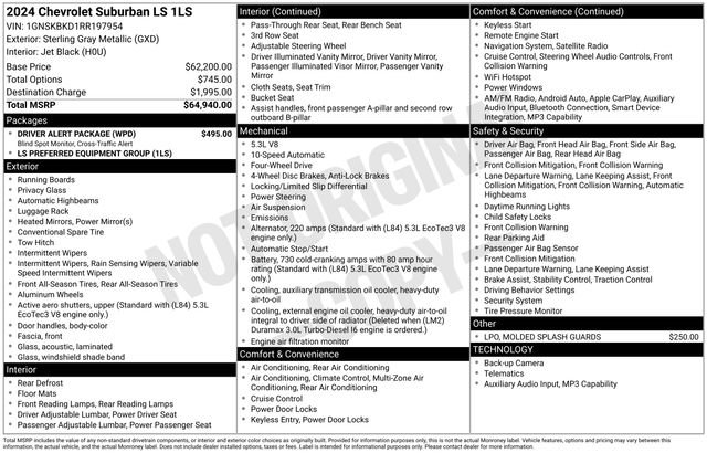 Used 2024 Chevrolet Suburban LS w/ Driver Alert Package AWD/4WD image 24