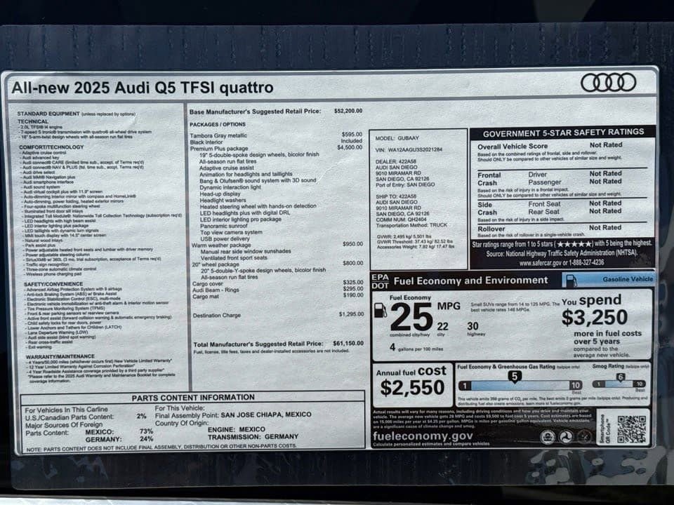 Certified 2025 Audi Q5 Premium Plus w/ Premium Plus image 21