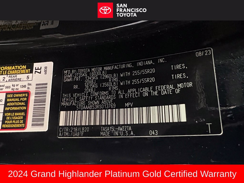 Certified 2024 Toyota Grand Highlander AWD image 42