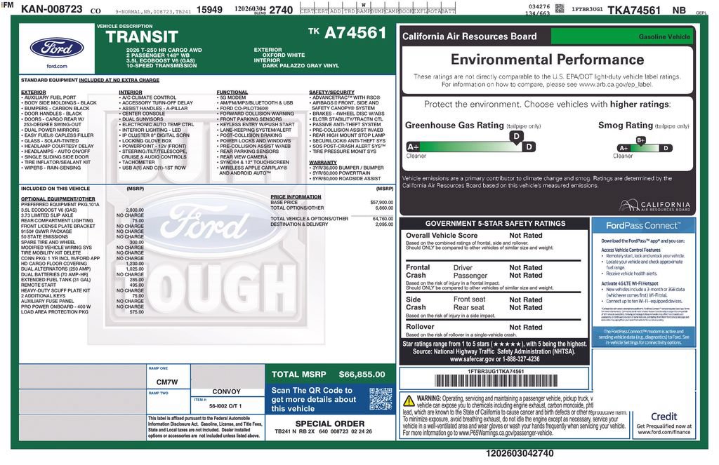 New 2026 Ford Transit 250 148 High Roof Extended AWD image 25