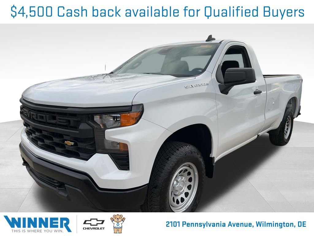 New 2025 Chevrolet Silverado 1500 W/T w/ Snow Plow Prep Package