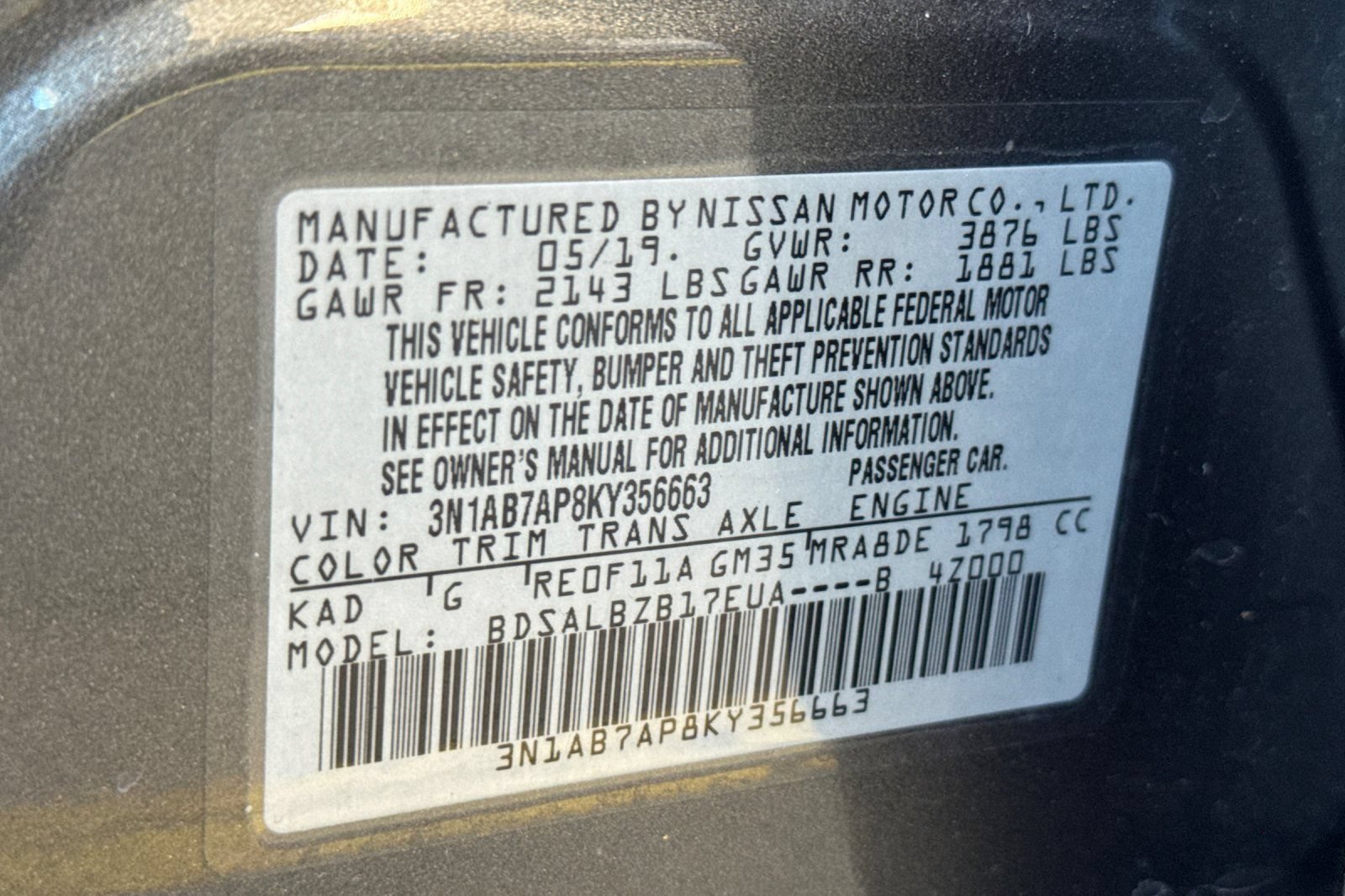 Used 2019 Nissan Sentra S FWD image 26