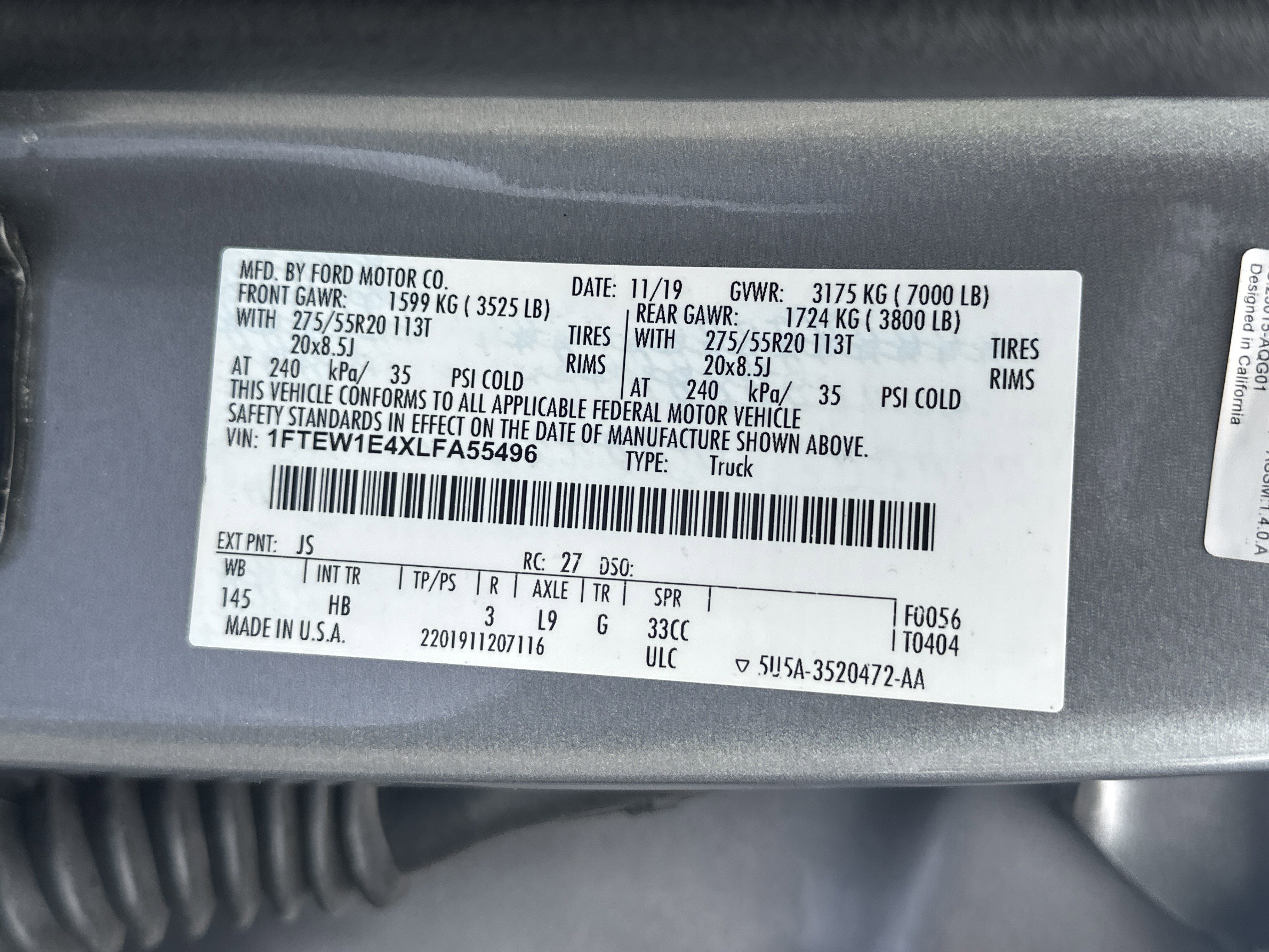 Used 2020 Ford F150 Lariat w/ Equipment Group 502A Luxury AWD/4WD image 30