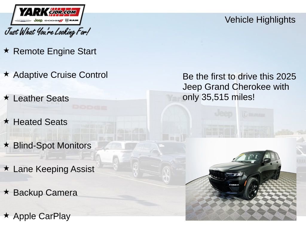 Certified 2025 Jeep Grand Cherokee Limited w/ Luxury Tech Group II image 13