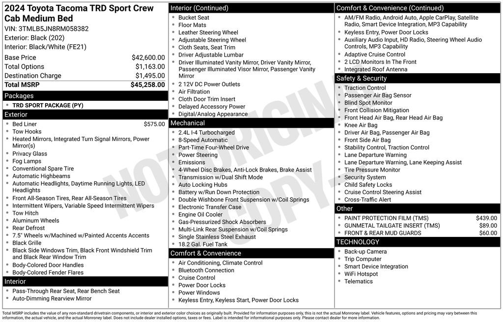 Used 2024 Toyota Tacoma TRD Sport image 43