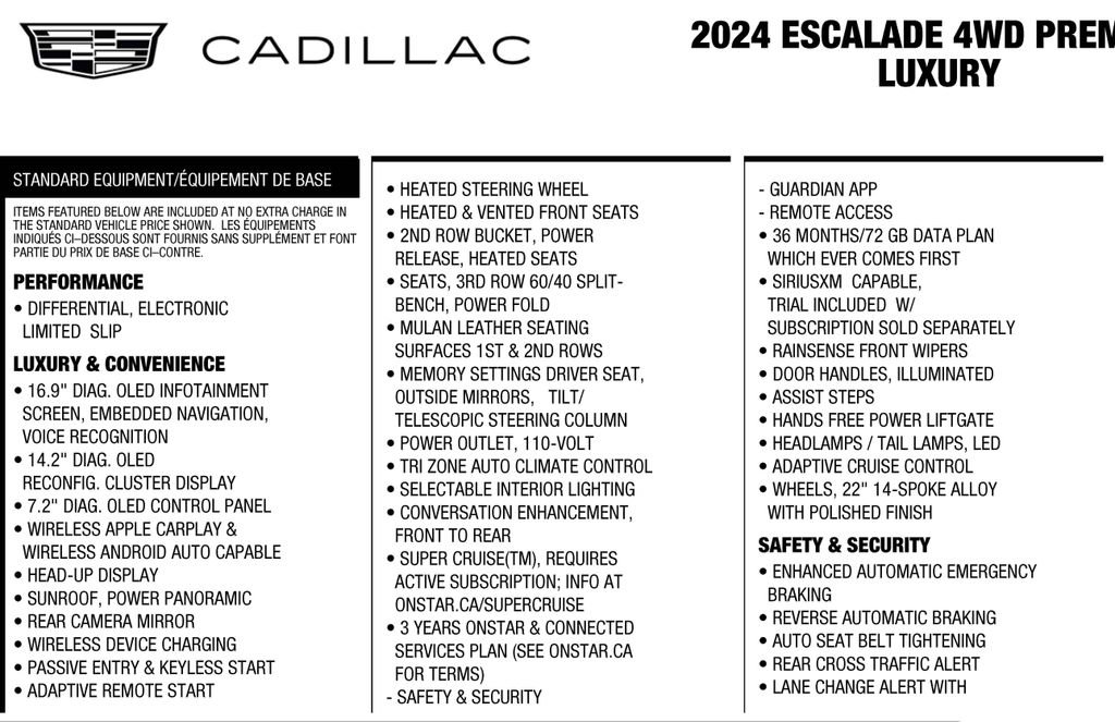 Used 2024 Cadillac Escalade Premium Luxury w/ Touring Package image 3